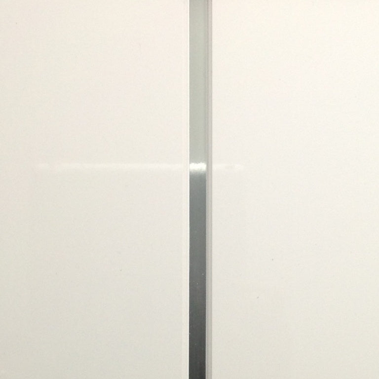 Giavani Ceiling Panel 2700 x 250 x 9.5mm White & Chrome Pack 5