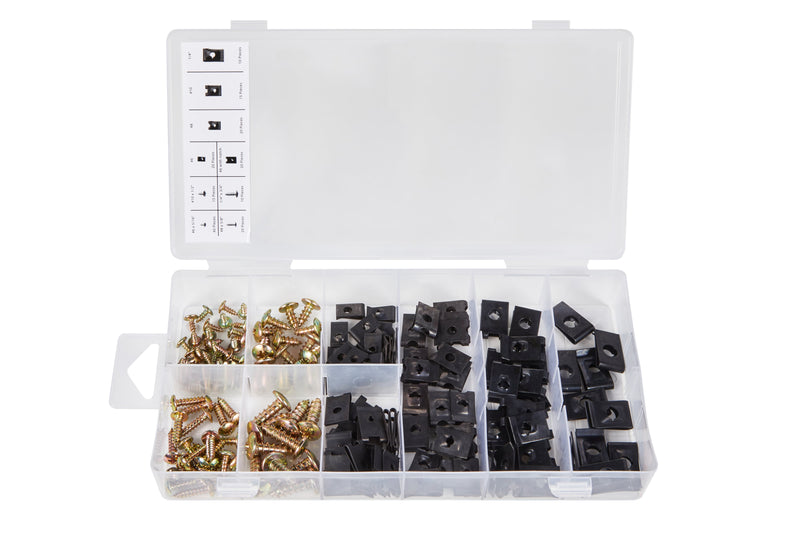 Blue Spot Tools 170 PCE Assorted U-Clip and Screw Set