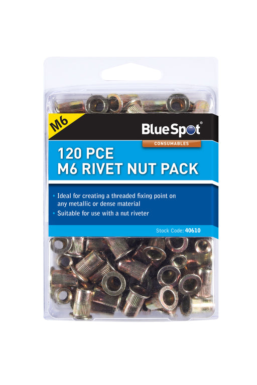 Blue Spot Tools 120 PCE M6 Rivet Nut Pack