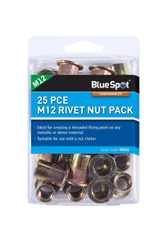 Blue Spot Tools 25 PCE M12 Rivet Nut Pack