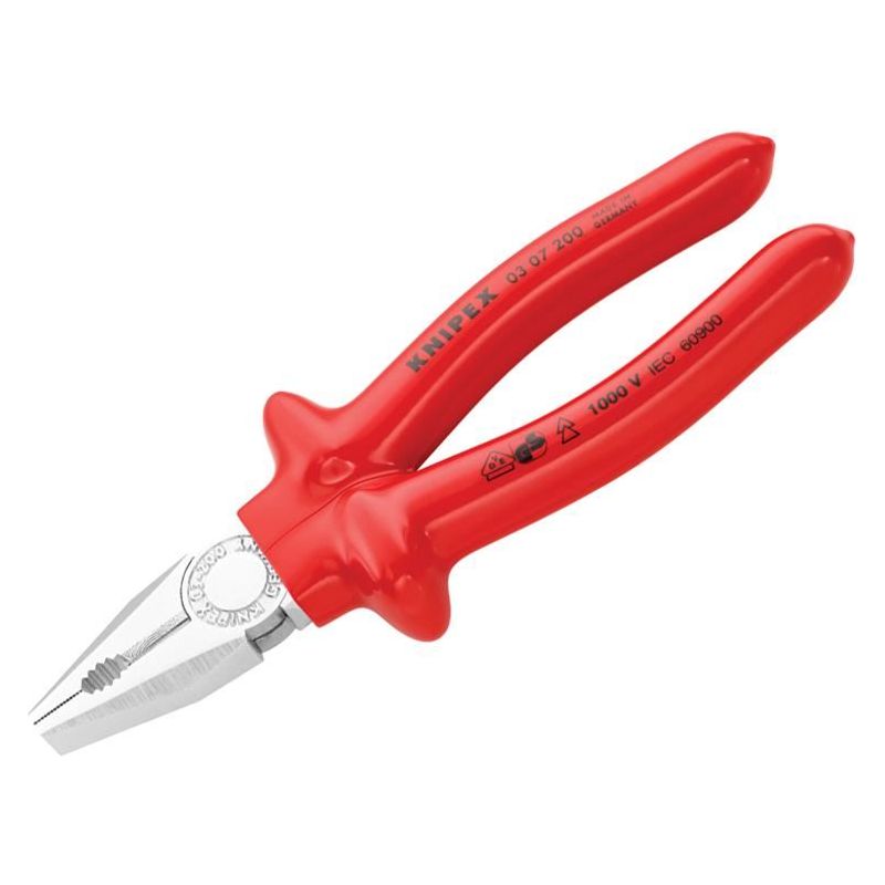 Knipex VDE Combination Pliers Dipped Handles 200mm Knipex - RockBottom Northampton