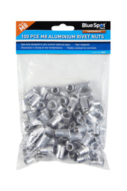 Blue Spot Tools 100 PCE Aluminium Rivet Nuts