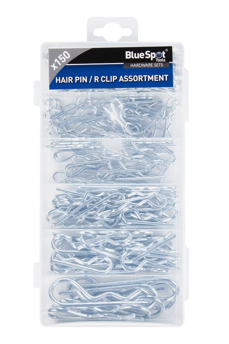 Blue Spot Tools 150 PCE Assorted Hair Pin And R Clip Set
