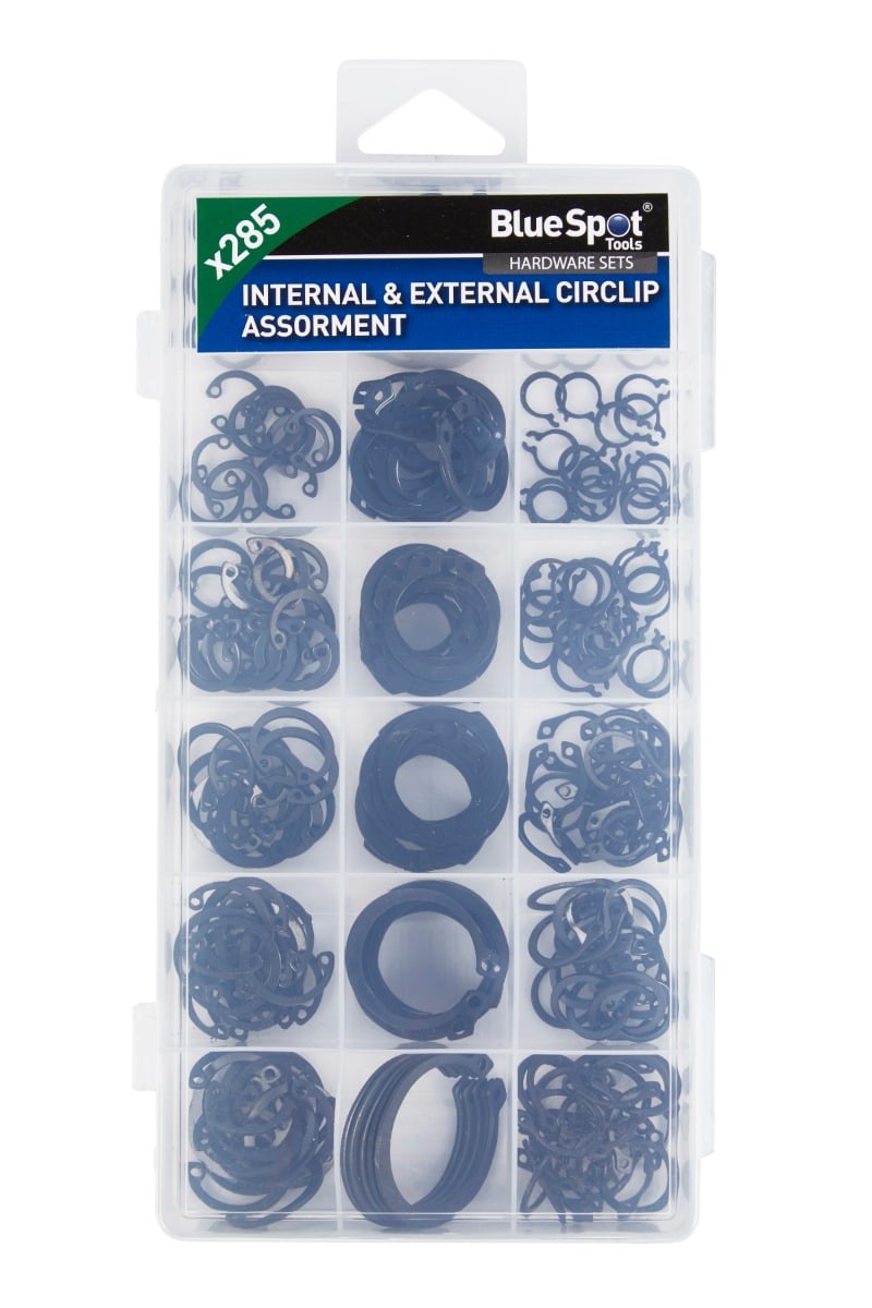 Blue Spot Tools 285 PCE Assorted Internal and External Circlip Set