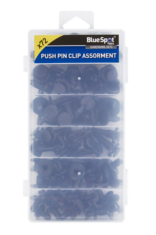 Blue Spot Tools 72 PCE Assorted Push Pin Clips