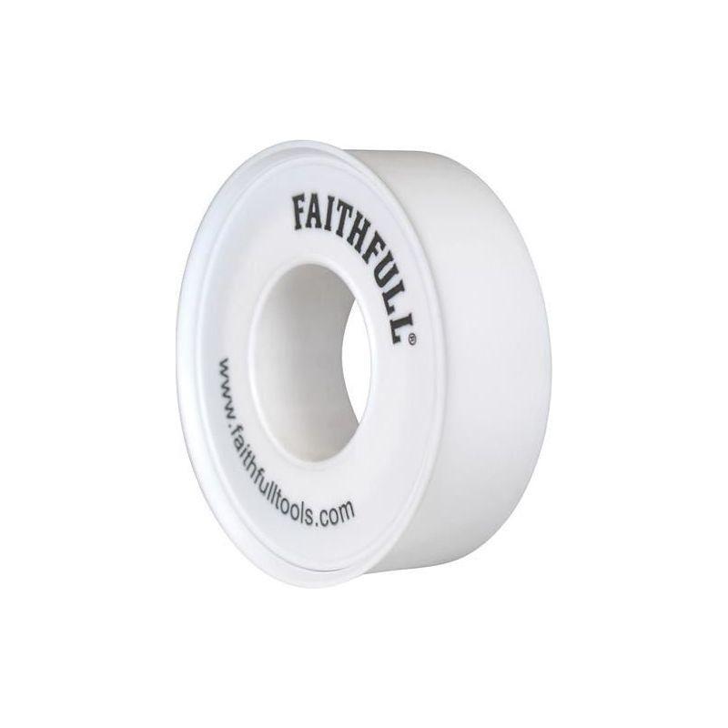 Faithfull P.T.F.E Tape 12mm x 12m White (Pack 10) Faithfull - RockBottom Northampton