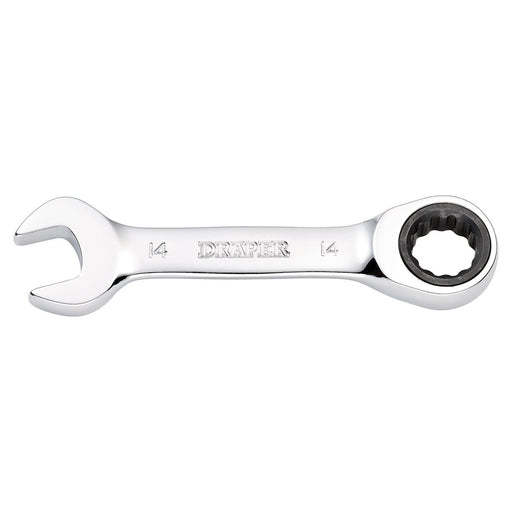 Draper Draper HI-TORQ Metric Stubby Ratchet Combination Spanner, 14mm Draper - Town Tools