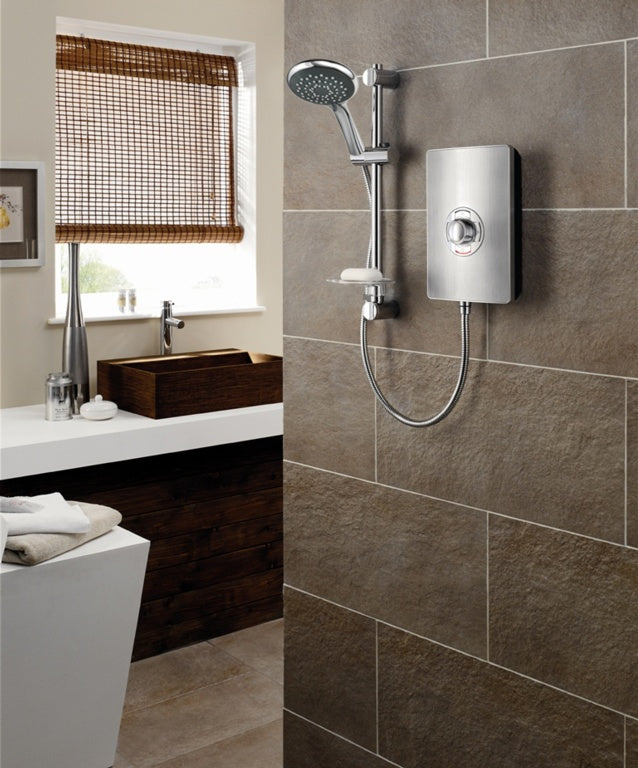 Triton Collection II 9.5kw Electric Shower Brushed Steel