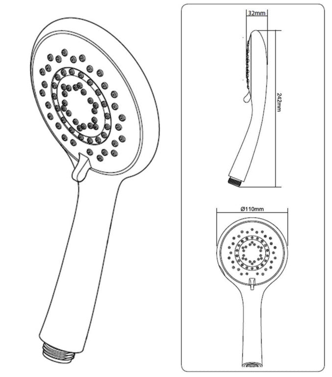Triton Collection II 9.5kw Electric Shower Brushed Steel
