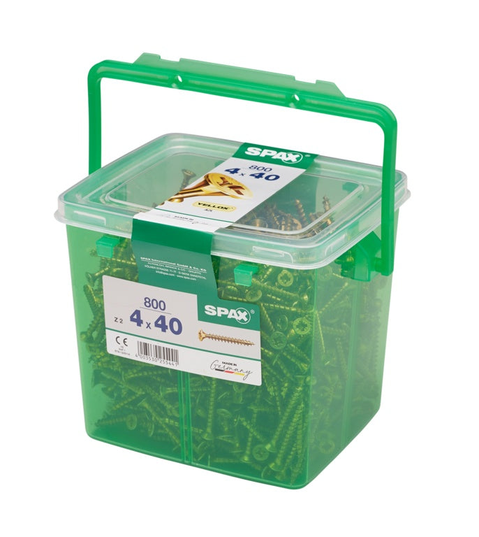 Spax Yellox Woodscrews 4 x 40mm 800 Piece