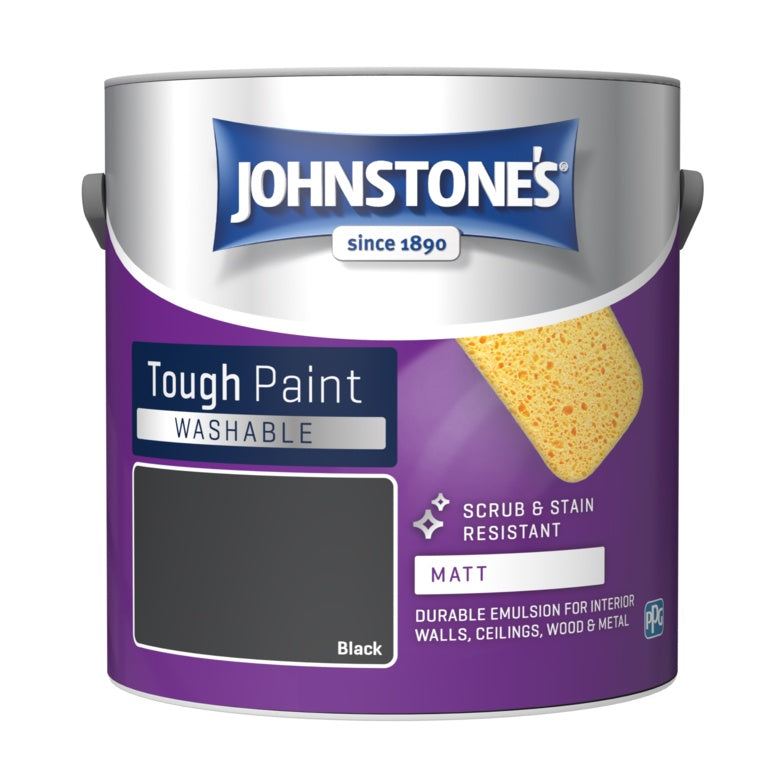 Johnstone's Washable Matt 2.5L Black