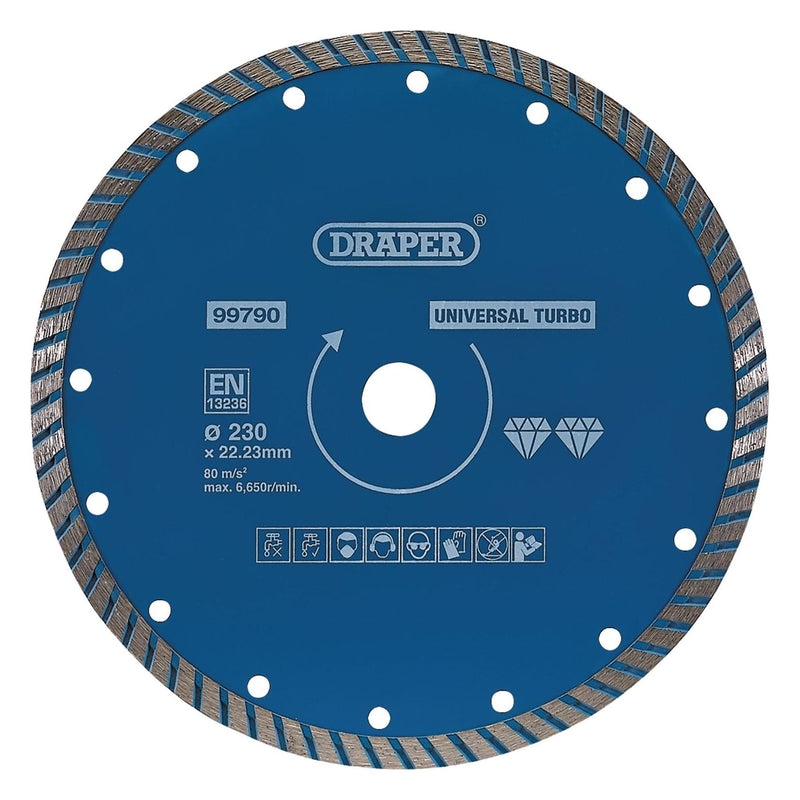 Draper Turbo Diamond Blade, 230mm 99790 Draper - Town Tools 