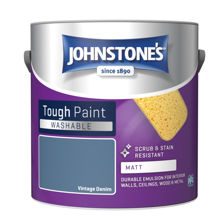 Johnstone's Washable Matt 2.5L Vintage Denim