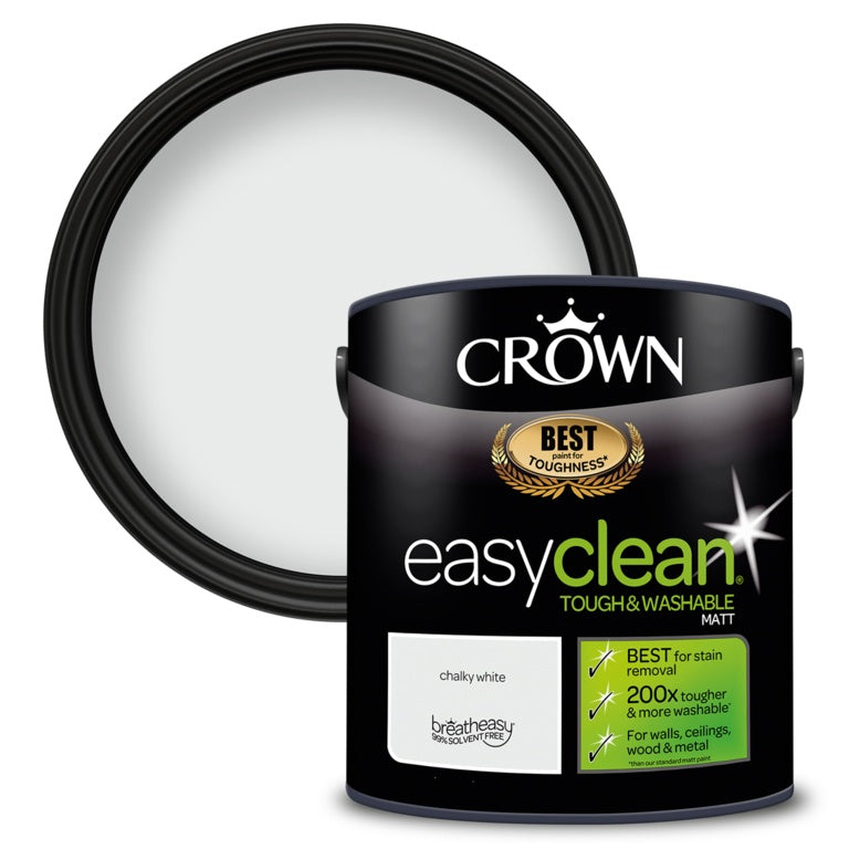 Crown Easyclean Matt Emulsion 2.5L Chalky White