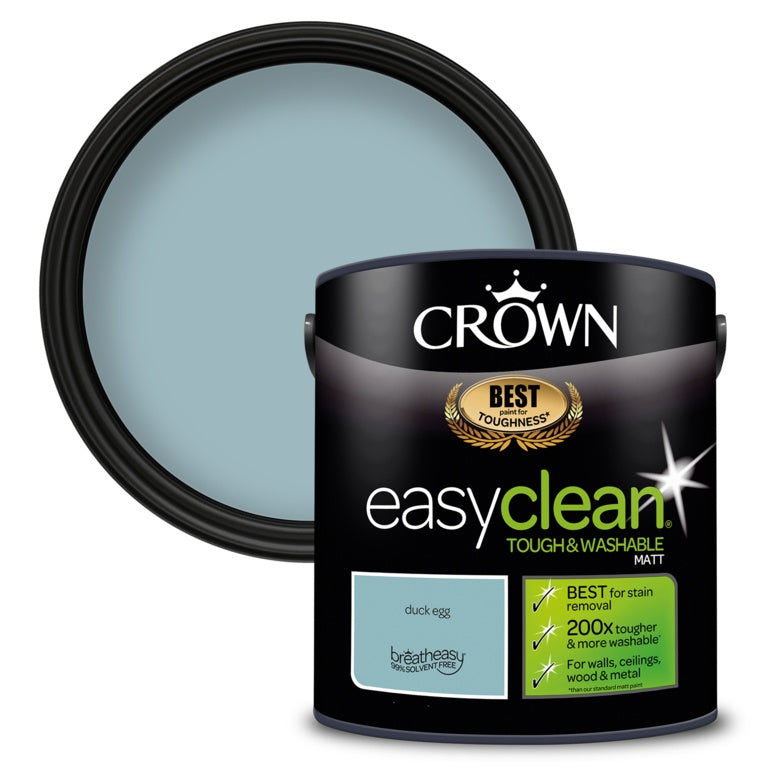 Crown Easyclean Matt Emulsion 2.5L Duck Egg