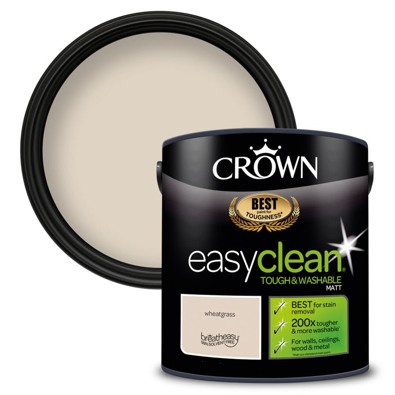 Crown Easyclean Matt Emulsion 2.5L Wheatgrass