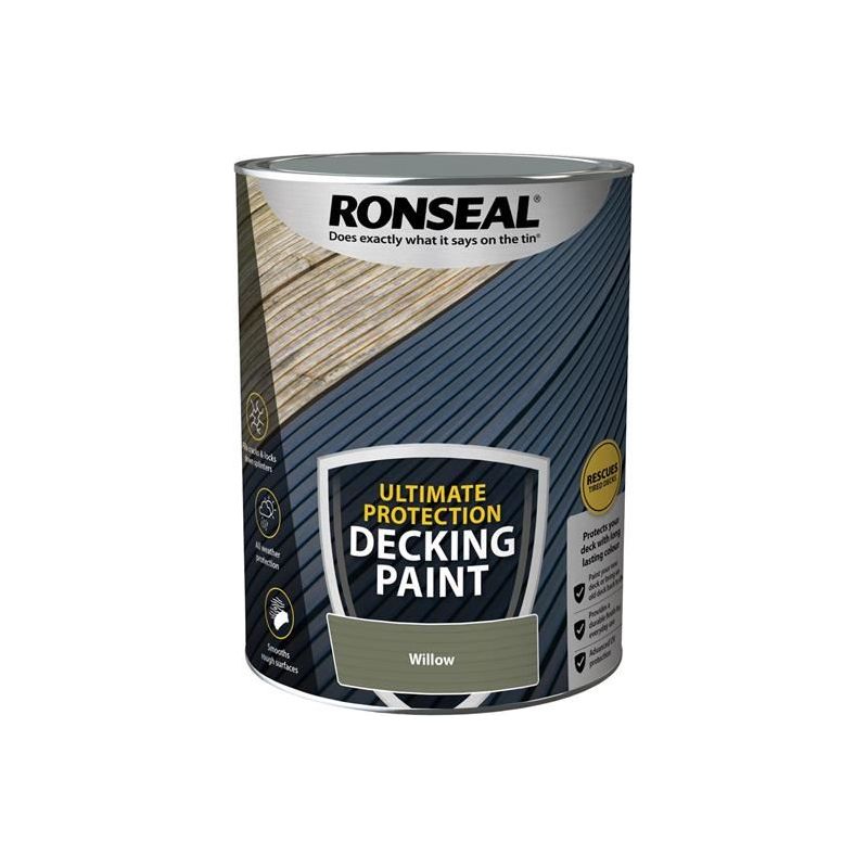 Ronseal Ultimate Protection Decking Paint Willow 5 litre Ronseal - RockBottom Nothampton