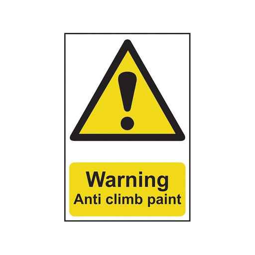 Scan Warning Anti Climb Paint - PVC Sign 200 x 300mm Scan - RockBottom Nothampton
