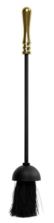 Hearth & Home Black Companion Set With Round Base / Brass Handles 5 Piece 19"