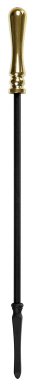 Hearth & Home Black Companion Set With Round Base / Brass Handles 5 Piece 19"