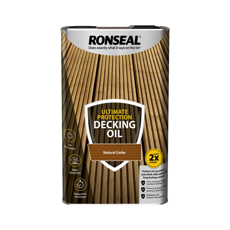 Ronseal Ultimate Protection Decking Oil 5L Natural Cedar