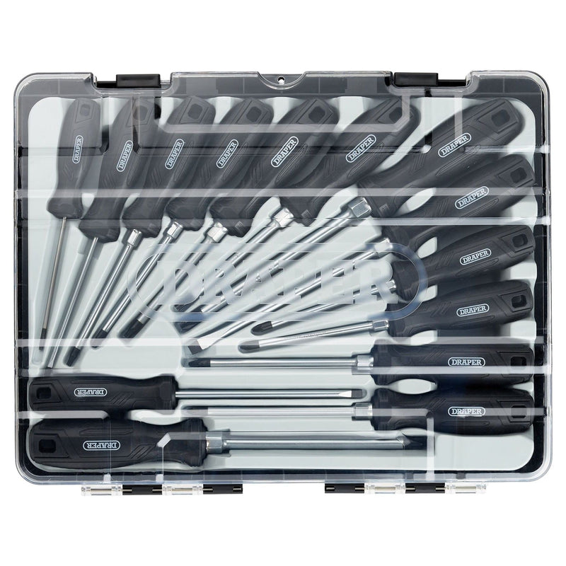Draper Hard Grip Screwdriver Set with Draper TX-STAR (14 Piece) Draper - Town Tools