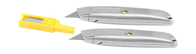 Stanley 99e Retractable Knife With 10 Blades Twin Pack