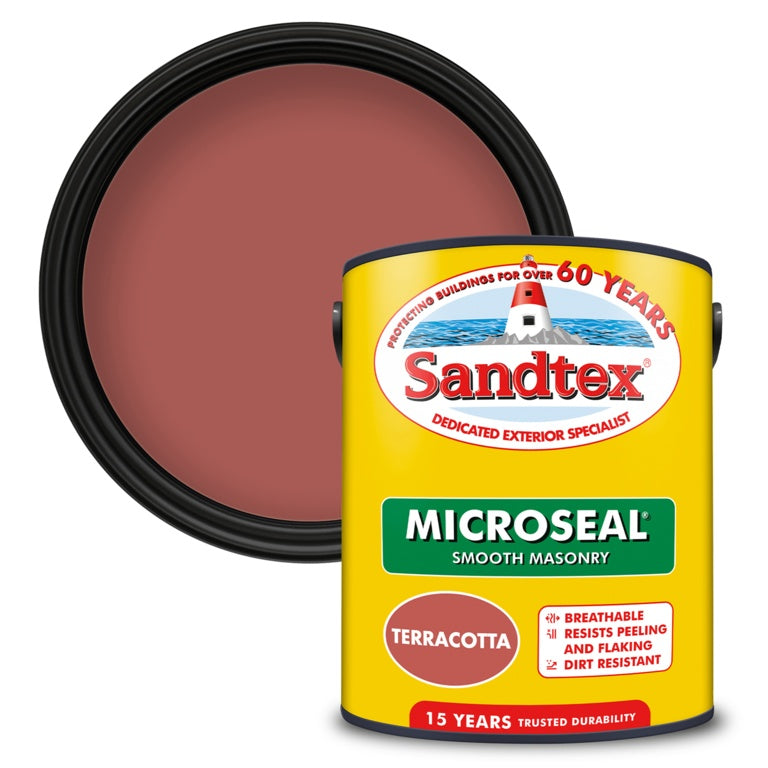 Sandtex Smooth Masonry Paint 5L Terracotta