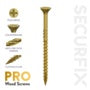 Securfix Pro Wood Screws Size: 8 x 2 3/8” (4.0mm x 60mm) | Pack of 800 Screws