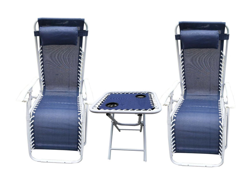 SupaGarden 3 Piece Zero Gravity Chair Set