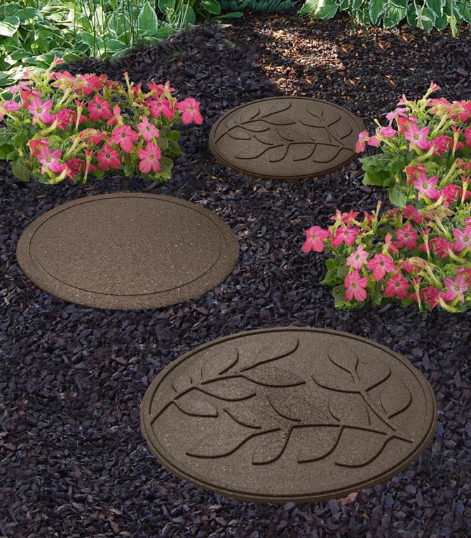 Primeur Reversible Stepping Stone Leaves Earth 2x45x45cm