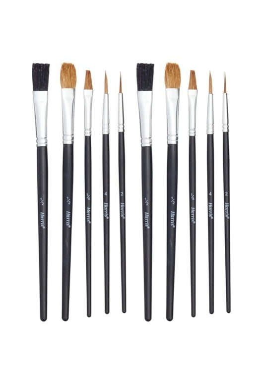 Harris Seriously Good Flat Artist Paint Brushes Pack 10