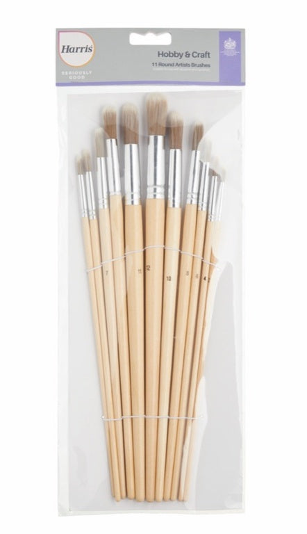 Harris Seriously Good Round Artist Paint Brush Pack 11