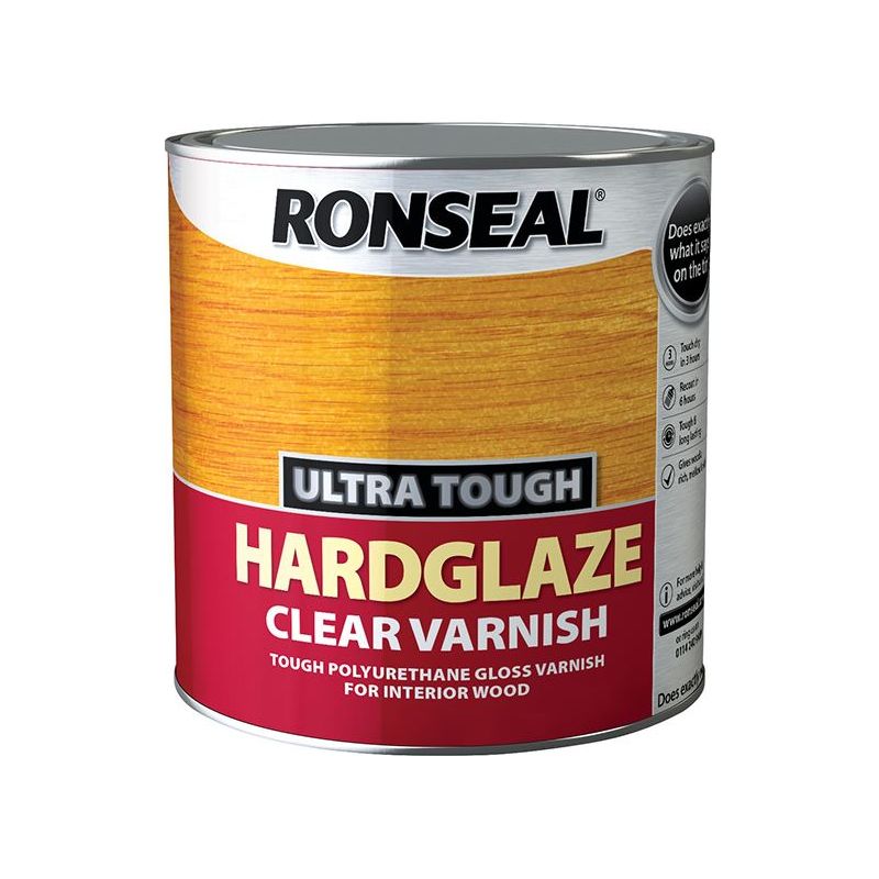 Ronseal Ultra Tough Hardglaze Internal Clear Gloss Varnish 2.5 litre Ronseal - RockBottom Nothampton