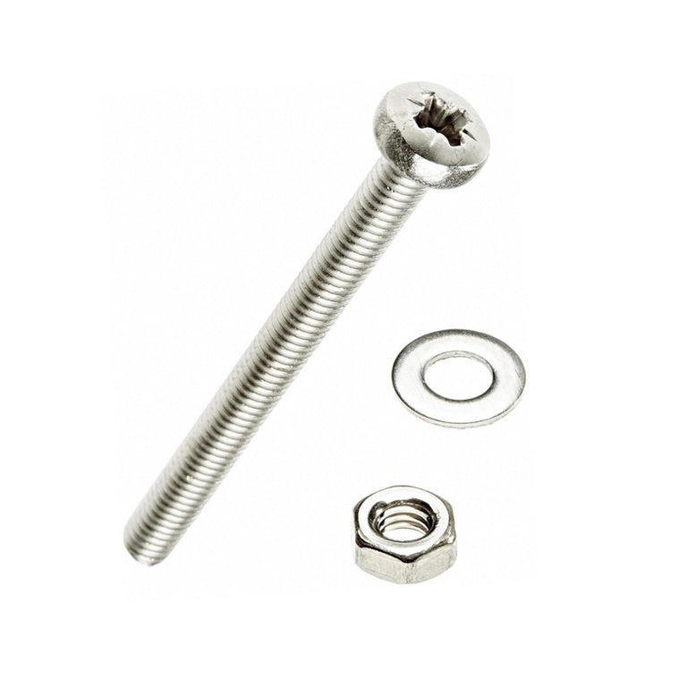 Securit Machine Screws Nuts Washers, Pack of 10 M6x40