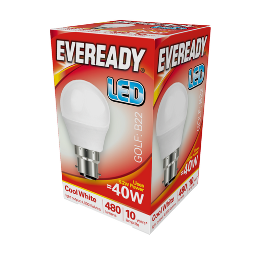 Eveready LED Golf 40W 480lm B22