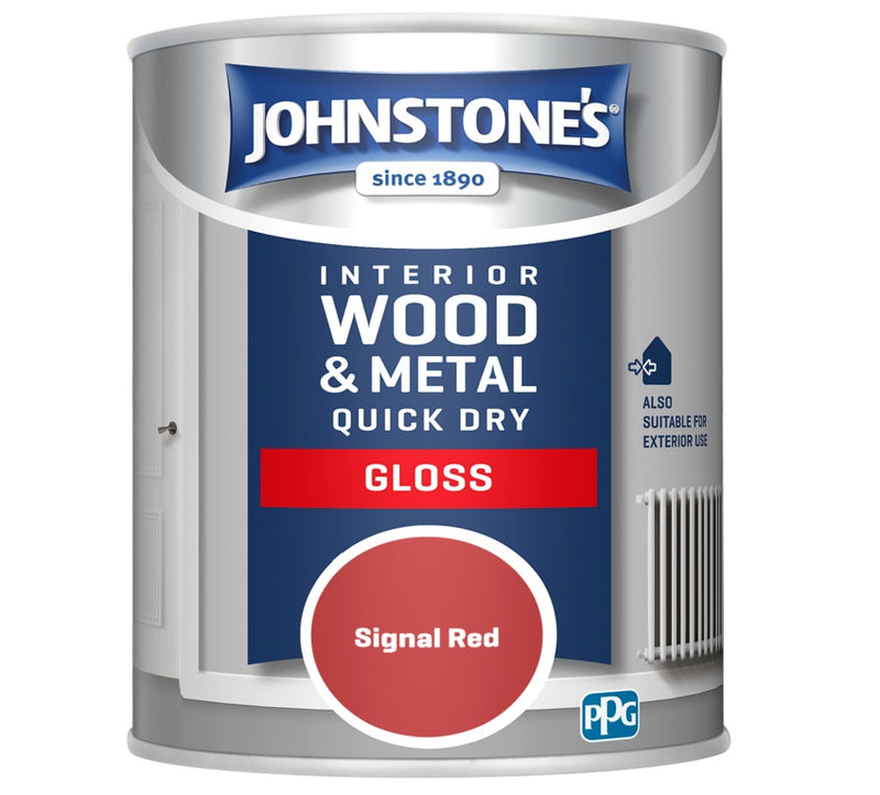 Johnstone's Quick Dry Gloss 750ml Signal Red