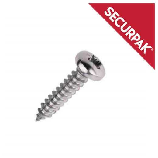 Securpak Pozi Pan Self Tapping Screws ZP 3.5 x 25mm Pack 40