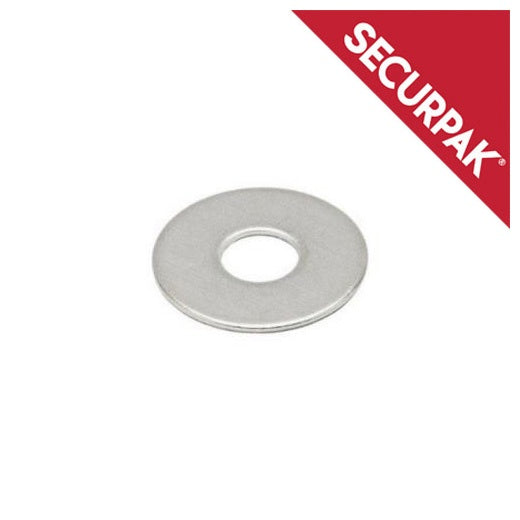 Securpak Zinc Plated Penny Washers M10x38mm Pack 6