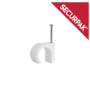 Securpak Round Cable Clips Pack 15 10.0mm White