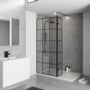 Kartell Krittal Wetroom Return Panel Black 300mm