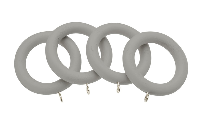 Woodside Wood Pole Rings Matt Grey Pack 4 28mm