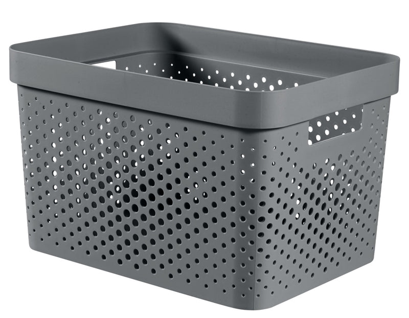 Curver Recycled Infinity Dots Box 17L Dark Grey