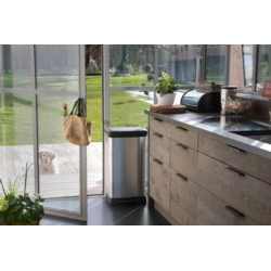 Curver Deco Black & Silver Pedal Bin 50L