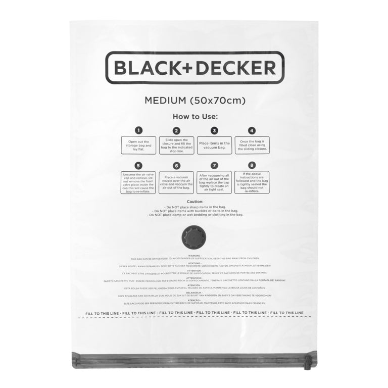 Black & Decker Vacuum Storage Bags Medium 3 Pack