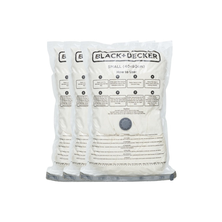 Black & Decker Vacuum Storage Bags Small 3 Pack