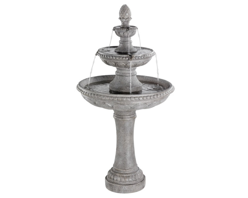 Kaemingk Poly 3 Tier Fountain Stone Wash