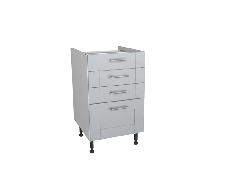 Gower Rapide+ Verona Grey 4 Drawer Unit 500mm