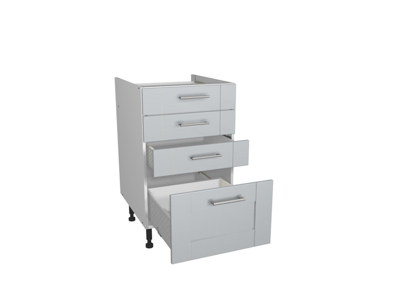 Gower Rapide+ Verona Grey 4 Drawer Unit 500mm