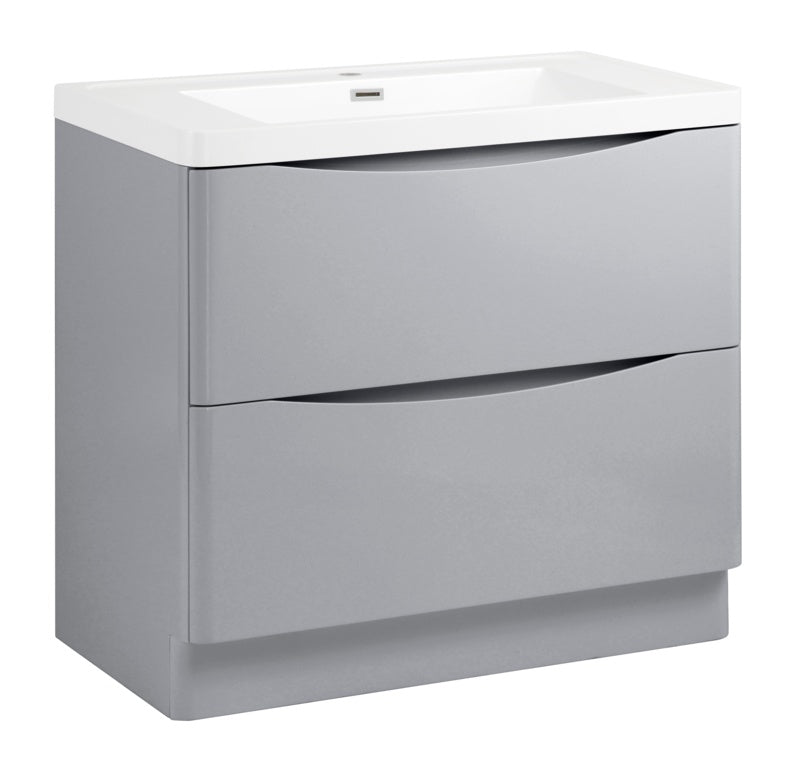 SP Ocata Grey Floor Standing Vanity Unit 900mm